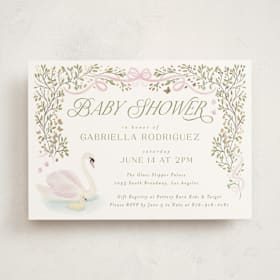 Foil-Pressed Baby Shower Invitations