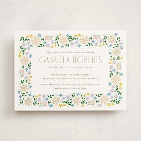 Foil-Pressed Baby Shower Invitations