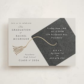 Foil-Pressed Graduation Party Invitations