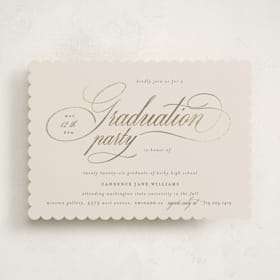 Foil-Pressed Graduation Party Invitations