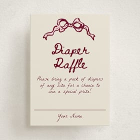 Mini Baby Shower Insert Cards