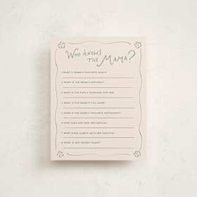 Baby Shower Insert Cards
