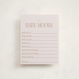 Baby Shower Insert Cards