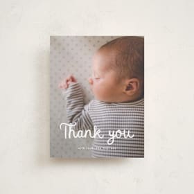 Flat Birth Announcements Thank You Cards