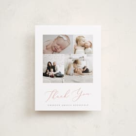 Flat Birth Announcements Thank You Cards