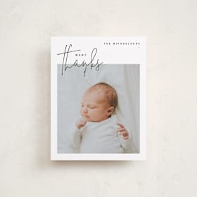 Flat Birth Announcements Thank You Cards