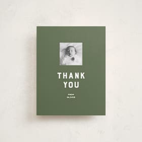 Flat Birth Announcements Thank You Cards