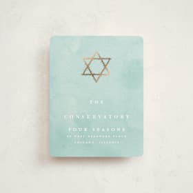 Foil-Pressed Mitzvah Direction Cards