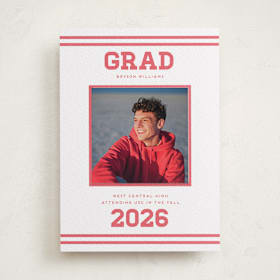 Letterpress Graduation Announcement Photo Mount Cards