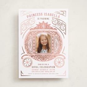 Foil-Pressed Children's Birthday Party Invitations