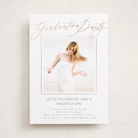 Foil-Pressed Graduation Party Invitations