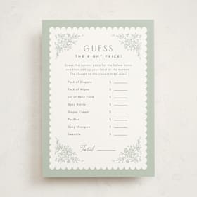 Baby Shower Game Cards