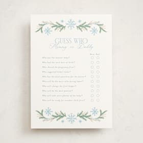 Baby Shower Game Cards