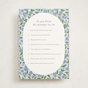 Baby Shower Game Cards