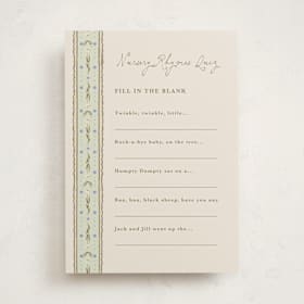 Baby Shower Game Cards
