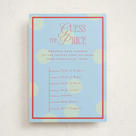Baby Shower Game Cards