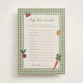Baby Shower Game Cards
