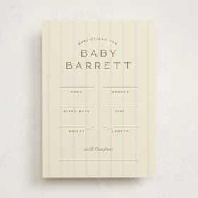 Baby Shower Game Cards