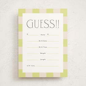 Baby Shower Game Cards