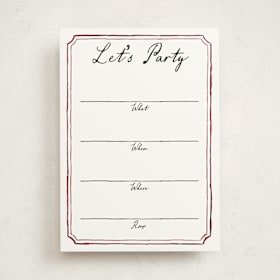 Fill-In Invitations