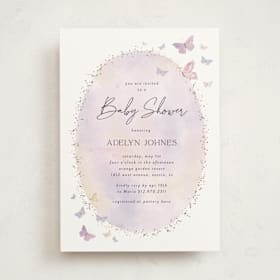 Foil-Pressed Baby Shower Invitations