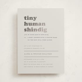 Foil-Pressed Baby Shower Invitations