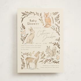 Foil-Pressed Baby Shower Invitations