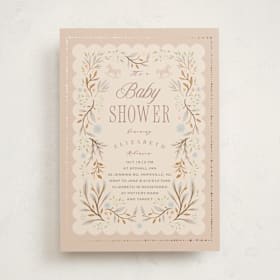 Foil-Pressed Baby Shower Invitations