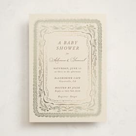 Foil-Pressed Baby Shower Invitations
