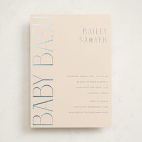 Foil-Pressed Baby Shower Invitations