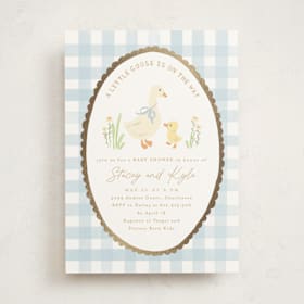 Foil-Pressed Baby Shower Invitations