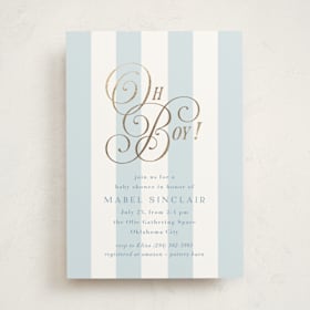 Foil-Pressed Baby Shower Invitations