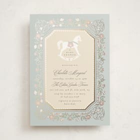 Foil-Pressed Baby Shower Invitations