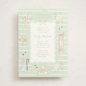 Foil-Pressed Baby Shower Invitations