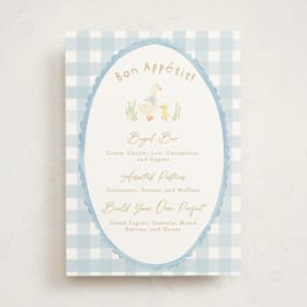 Baby Shower Menu Signs