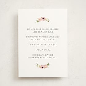 Baby Shower Menu Signs
