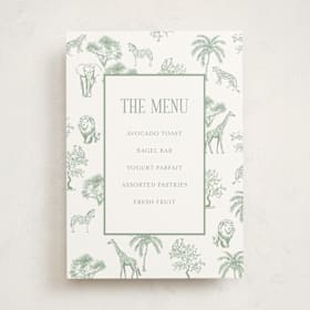 Baby Shower Menu Signs