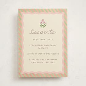 Baby Shower Menu Signs