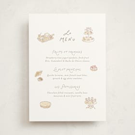 Baby Shower Menu Signs