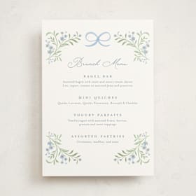 Baby Shower Menu Signs