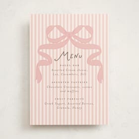 Baby Shower Menu Signs