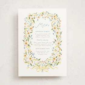 Baby Shower Menu Signs