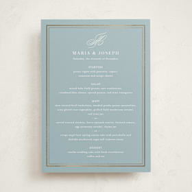 Foil-Pressed Party Menus