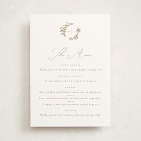 Foil-Pressed Party Menus