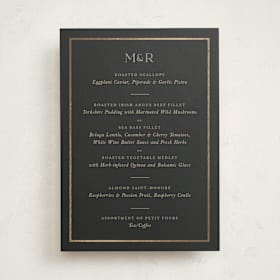Foil-Pressed Party Menus