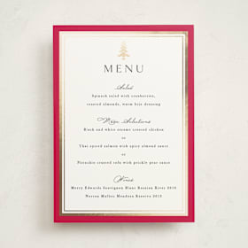 Foil-Pressed Party Menus