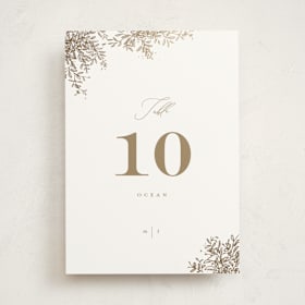 Foil-Pressed Party Table Numbers