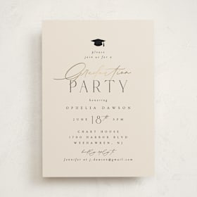 Foil-Pressed Graduation Party Invitations