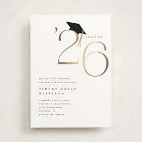 Foil-Pressed Graduation Party Invitations