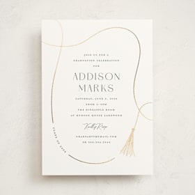 Foil-Pressed Graduation Party Invitations